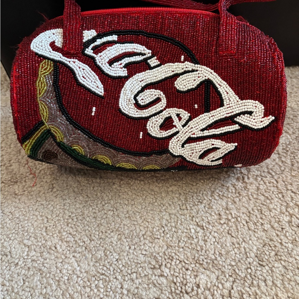Coca Cola Red Beaded Mini Bag 25th anniversary edition - Picture 5 of 8